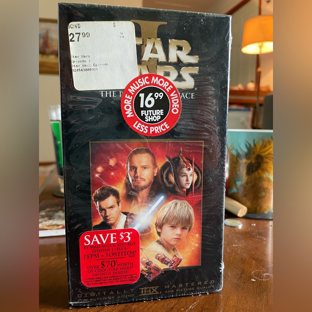 🌌 Vintage Y2K Star Wars Episode 1 Ewan McGregor Natalie Portman Jar Jar VHS 🌌